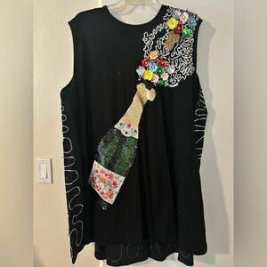 Queen of Sparkles champagne flower dress